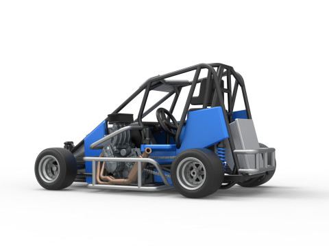 Pavement 600 Micro sprint car Scale 1 to 25 Modèles 3D en vedette
