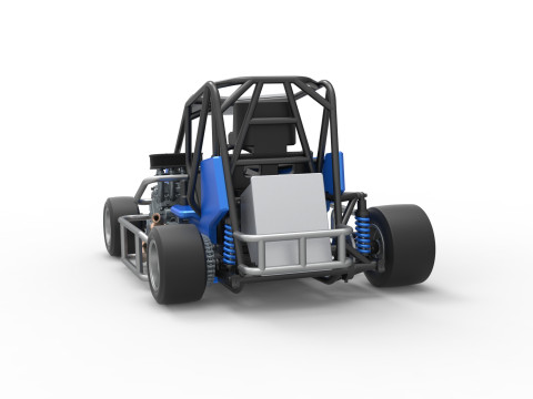 Pavement 600 Micro sprint car Scale 1 to 25 Modèles 3D en vedette