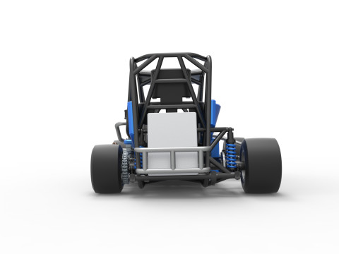 Pavement 600 Micro sprint car Scale 1 to 25 Modèles 3D en vedette