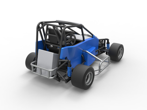 Pavement 600 Micro sprint car Scale 1 to 25 Modèles 3D en vedette