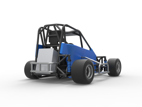 Pavement 600 Micro sprint car Scale 1 to 25 Modèles 3D en vedette