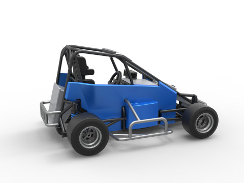 Pavement 600 Micro sprint car Scale 1 to 25 Modèles 3D en vedette