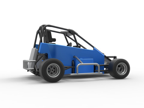 Pavement 600 Micro sprint car Scale 1 to 25 Modèles 3D en vedette