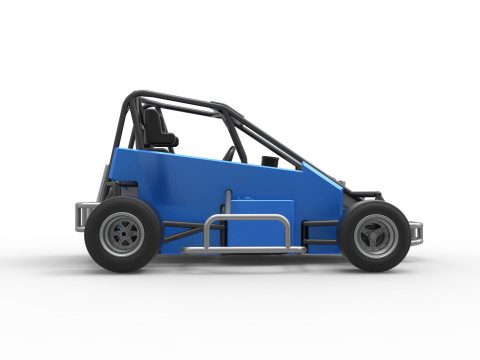Pavement 600 Micro sprint car Scale 1 to 25 Modèles 3D en vedette