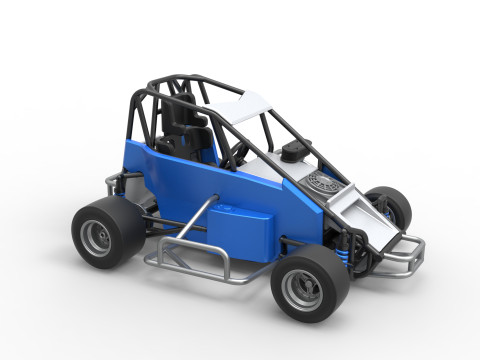 Pavement 600 Micro sprint car Scale 1 to 25 Modèles 3D en vedette