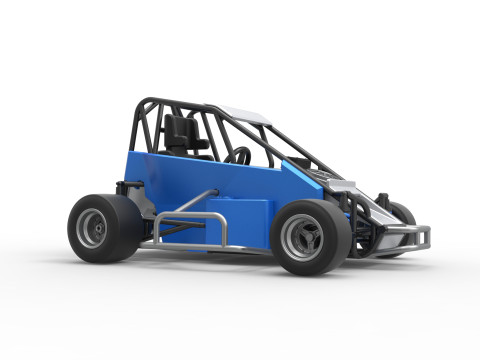 Pavement 600 Micro sprint car Scale 1 to 25 Modèles 3D en vedette