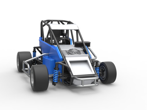 Pavement 600 Micro sprint car Scale 1 to 25 Modèles 3D en vedette
