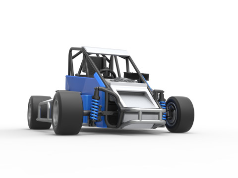 Pavement 600 Micro sprint car Scale 1 to 25 Modèles 3D en vedette