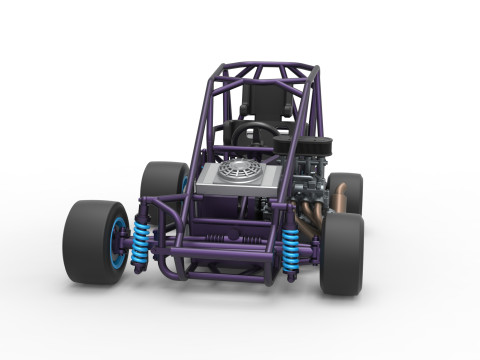 Pavement 600 Micro sprint car Base Scale 1 to 25 3D Print Model