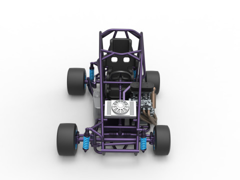 Pavement 600 Micro sprint car Base Scale 1 to 25 3D Print Model