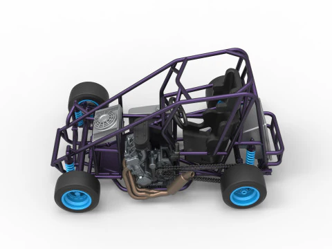 Pavement 600 Micro sprint car Base Scale 1 to 25 3D Print Model