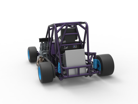 Pavement 600 Micro sprint car Base Scale 1 to 25 3D Print Model