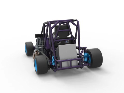 Pavement 600 Micro sprint car Base Scale 1 to 25 3D Print Model
