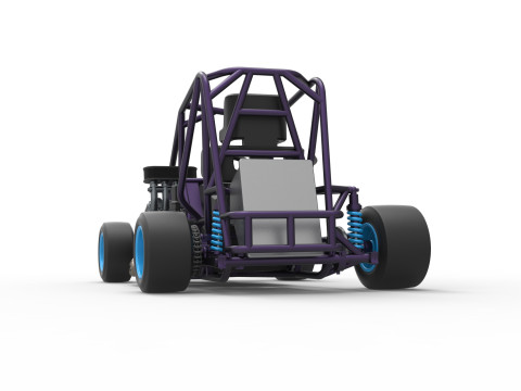 Pavement 600 Micro sprint car Base Scale 1 to 25 3D Print Model