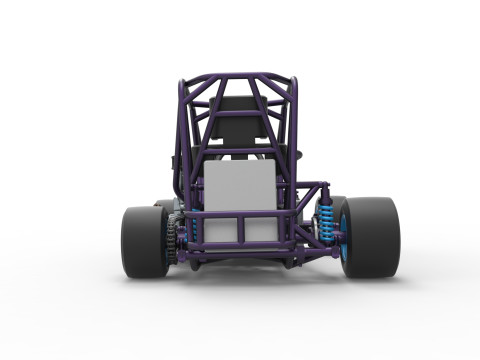 Pavement 600 Micro sprint car Base Scale 1 to 25 3D Print Model