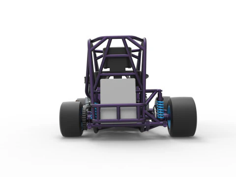 Pavement 600 Micro sprint car Base Scale 1 to 25 3D Print Model