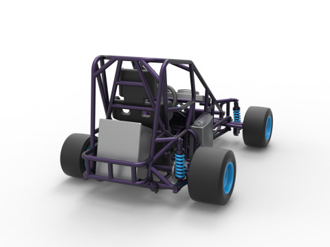 Pavement 600 Micro sprint car Base Scale 1 to 25 3D Print Model