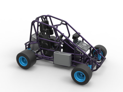 Pavement 600 Micro sprint car Base Scale 1 to 25 3D Print Model