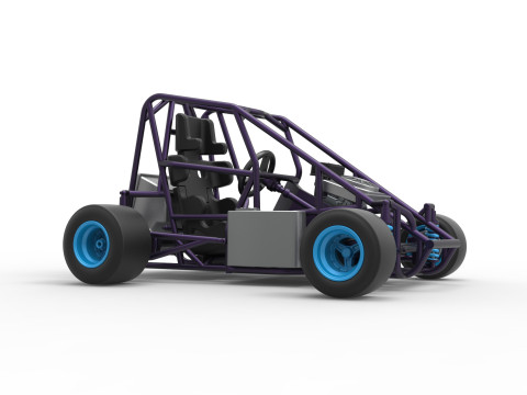 Pavement 600 Micro sprint car Base Scale 1 to 25 3D Print Model