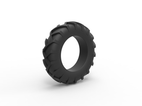 Tractor tire 29 Scale 1 to 25 3D Принт Модель