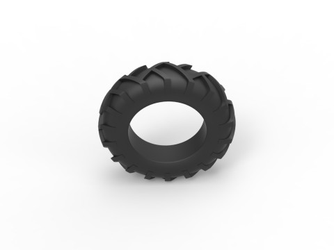 Tractor tire 29 Scale 1 to 25 3D Принт Модель