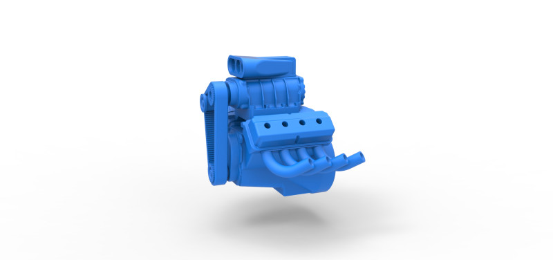 Engine V8 for vintage dragster Version 4 Scale 1 to 25 Modèles 3D en vedette .c4d .max .obj .3ds .fbx .stl .blend 