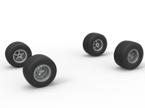 Wheel set of Australian Super Sedan Scale 1 to 25 3Dプリントモデル