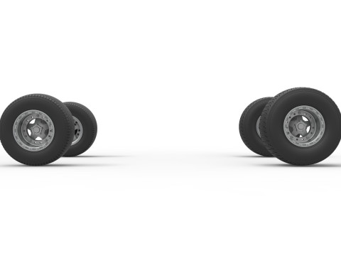 Wheel set of Australian Super Sedan Scale 1 to 25 Model Cetak 3D