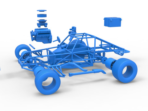 Australian Super Sedan Base Scale 1 to 25 3D Baskı Modeli