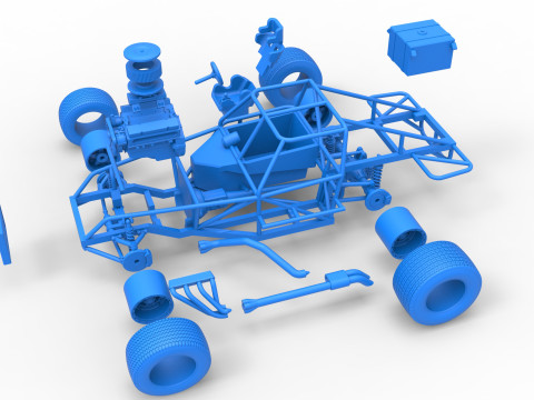Australian Super Sedan Base Scale 1 to 25 3D Baskı Modeli