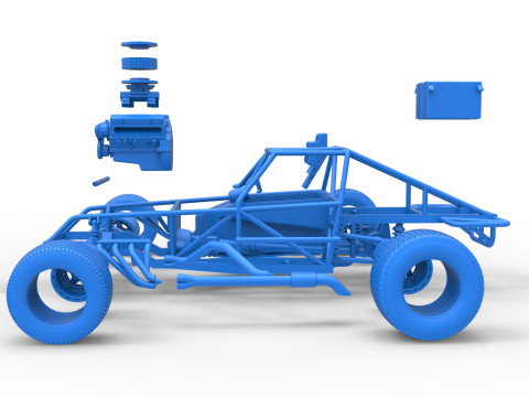Australian Super Sedan Base Scale 1 to 25 3D Baskı Modeli