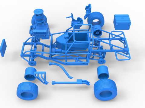 Australian Super Sedan Base Scale 1 to 25 3D Baskı Modeli