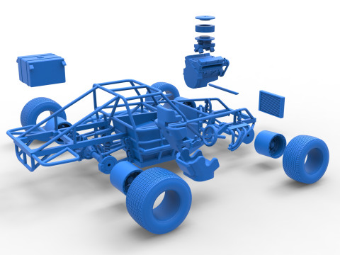 Australian Super Sedan Base Scale 1 to 25 3D Baskı Modeli