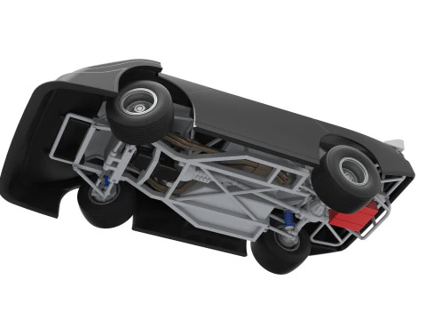 Australian Super Sedan while turning Scale 1 to 25 3D Print Model