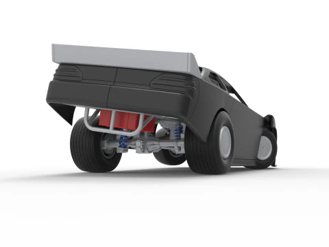 Australian Super Sedan while turning Scale 1 to 25 3D Print Model