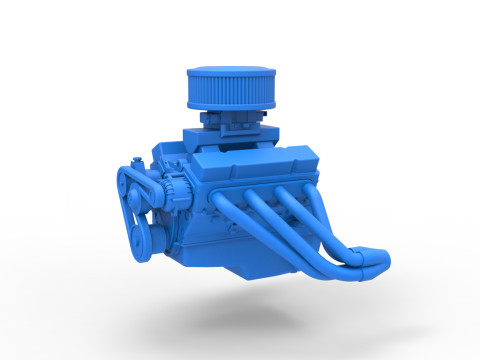 Engine of Australian Super Sedan Scale 1 to 25 Modello di stampa 3D