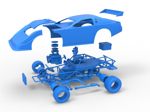 Australian Super Sedan Version 2 Scale 1 to 25 3D 프린트 모델