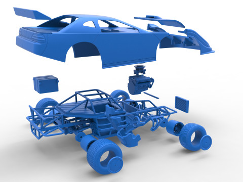 Australian Super Sedan Version 2 Scale 1 to 25 3D 프린트 모델