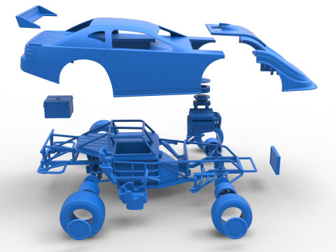 Australian Super Sedan Version 2 Scale 1 to 25 3D 프린트 모델