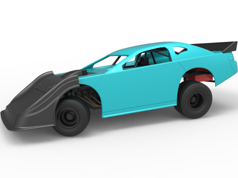 Australian Super Sedan Version 2 while turning Scale 1 to 25 Model do druku 3D