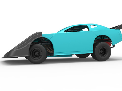 Australian Super Sedan Version 2 while turning Scale 1 to 25 3D Print Model