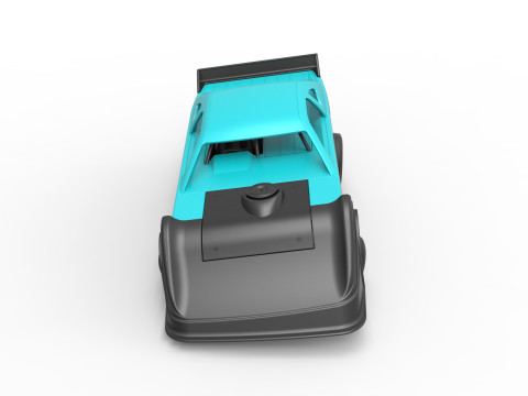 Australian Super Sedan Version 2 while turning Scale 1 to 25 3D Print Model