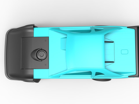 Australian Super Sedan Version 2 while turning Scale 1 to 25 3D Print Model