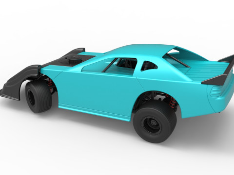 Australian Super Sedan Version 2 while turning Scale 1 to 25 3D Print Model