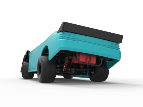 Australian Super Sedan Version 2 while turning Scale 1 to 25 3D Print Model