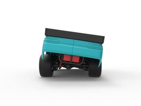 Australian Super Sedan Version 2 while turning Scale 1 to 25 3D Print Model