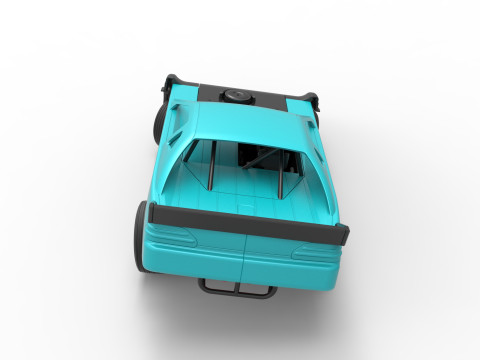 Australian Super Sedan Version 2 while turning Scale 1 to 25 3D Print Model