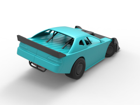 Australian Super Sedan Version 2 while turning Scale 1 to 25 3D Print Model
