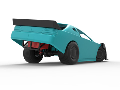 Australian Super Sedan Version 2 while turning Scale 1 to 25 3D Print Model