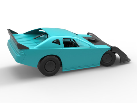 Australian Super Sedan Version 2 while turning Scale 1 to 25 3D Print Model